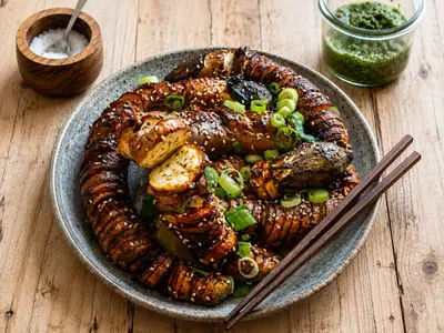 Peri-Peri Hasselback Eggplant: Fusion recipe by Ivana