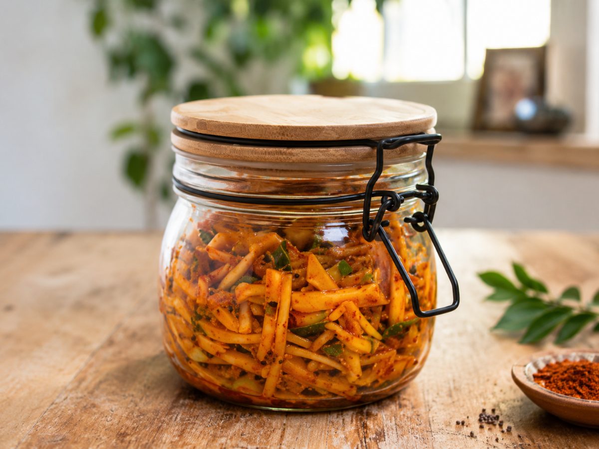 Instant Mango Pickle, a South African recipe