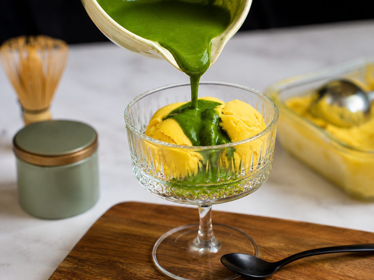 Mango Lassi Matchagatto, a Asian recipe