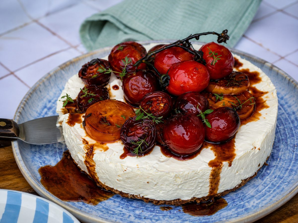 Savoury Tomato Cheesecake, a European recipe
